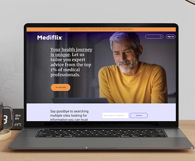 Mediflix Landing Page adobe illustrator figma healtcare landing page science science communications