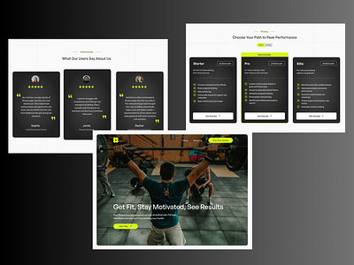 Fitness App Landing Page app landing page fitness gym ui design ux ux design web design workout