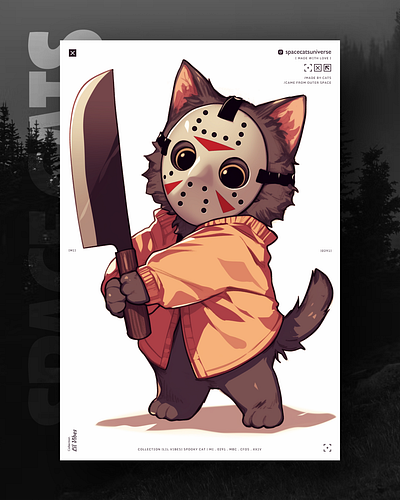 Ну шо, Хелловін? 🔪 ai branding cat daliy design illustration poster print