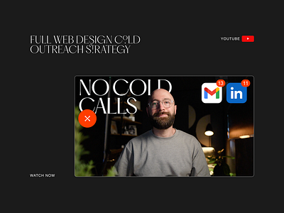 Full Web Design cold outreach strategy clean design freelance freelancer how to get clients layout minimal tutorial typography ui web design web designer youtube