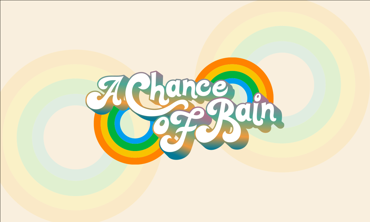 A Chance of Rain logo retro vintage