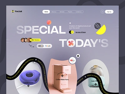 Product Website Hero - Ecommerce Landing Page branding design discounts e commerce design ecommerce elementor hero section homepage household landing landing page minimal modern product product design shop shopify ui ux web