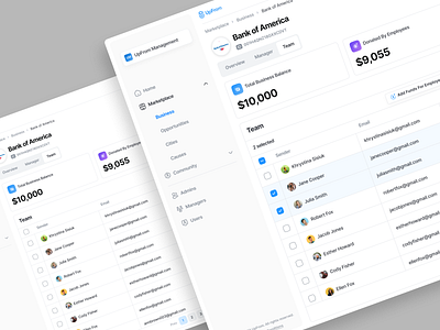 UX&UI for UpFrom Admin System admin table ui ux