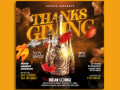 Thanksgiving Flyer Template thanksgiving invitation