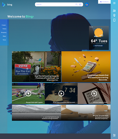 Bing.com Webpage Iteration app branding design graphic design illustration logo typography ui ux