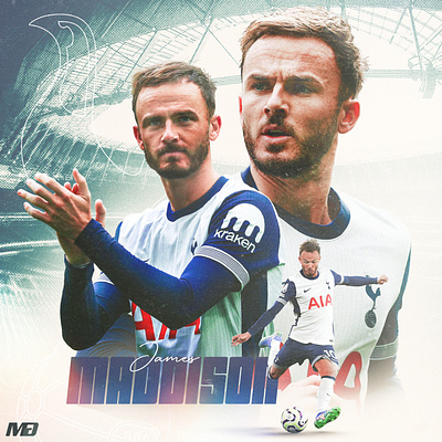 James Maddison design digitalart england football graphic design maddison photoshop premierleague tottenham