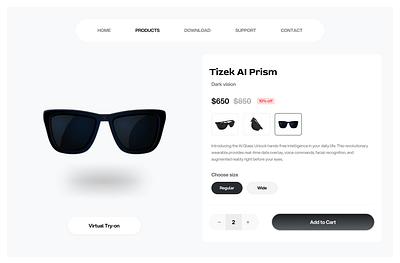 Product details page - E-commerce website branding graphic design ui