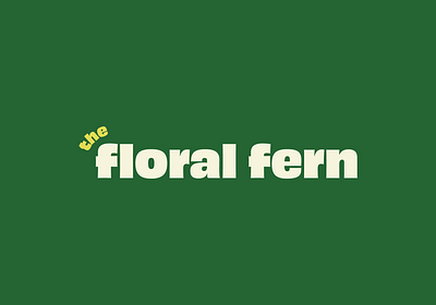 The Floral Fern brand brand identity branding design graphicdesign logo