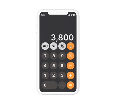 Calculator Interface design typography ui ux