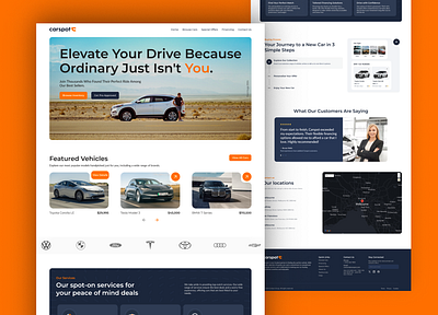 Car Dealership website & CRM car crm dashboard dealership design landing page logo ui website