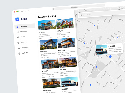 Realto - Real Estate Dashboard branding design e commerce landing page ui ux web design