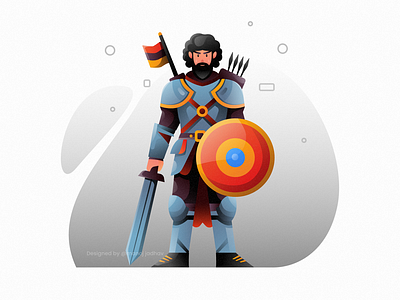 Warrior Illustration 2d cool art art branding character illustration design doodle graphic design illustration illustrator available for hire logo man plants trending illustrations trending illustrations of 2024 ui vector viral illustration warrior illustration