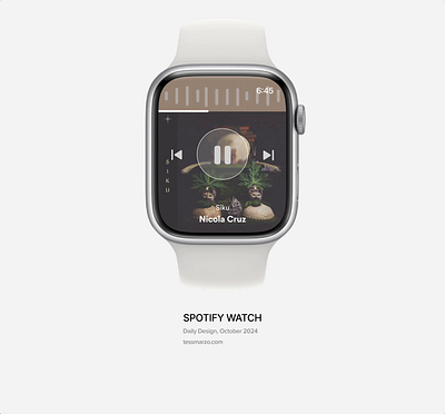 Dynamic Watch for Spotify animation apple apple watch branding design digital design dynamic ios motion graphics music music player spotify ui ux watch