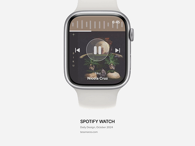 Dynamic Watch for Spotify animation apple apple watch branding design digital design dynamic ios motion graphics music music player spotify ui ux watch