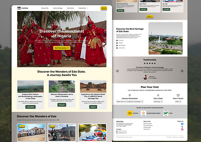 Landing Page for a State Tourism design figma landingpage ui ux webdesign webinspiration