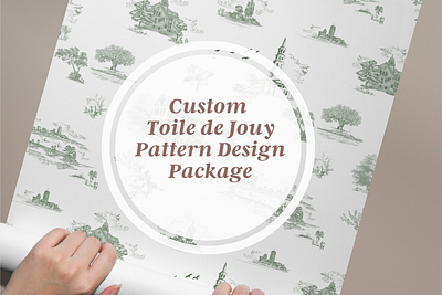 The Hughes Studio Custom Toile de Jouy Pattern Design Package custom pattern custom pattern design custom toile custom toile de jouy toile de jouy toile pattern toile print