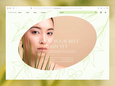 LUMINARA - Skin care landing page design landingpage productcare skincare skincarelandingpage ui uidesign uiux web webdesign website design