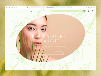 LUMINARA - Skin care landing page design landingpage productcare skincare skincarelandingpage ui uidesign uiux web webdesign website design