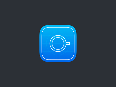 App Icon. Beta Version. app coffee icon ios ui