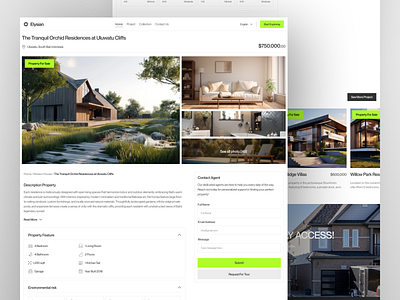 Elysian Real Estate - Detials Page agency agent architecture building business clean company design details page home interface landing page property real estate residence ui ux web design