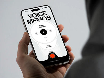 Voice Memos - Mobile App Concept ai ai chat ai design app app design audio chat chatbot gpt ios listen mobile mobile app play productivity ui ui design ux voice voice memos