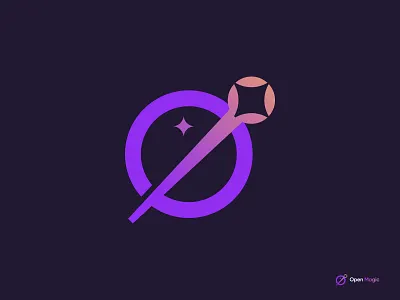 Open Magic Logo Identity blockchain brand design branding crypto geometric icon identity letter o logo mark magic magic stick minimal logo modern popular symbol