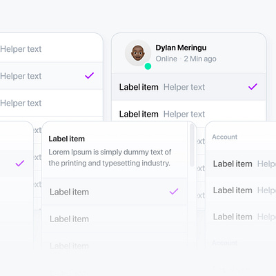 Dropdown list UI Component atoms autolayout components design design system drop down figma list ui ui design ui kit