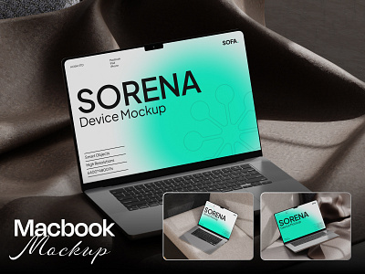 Sorena - Macbook Mockup branding devices mockup download graphic design gumroad laptop macbook macbook pro mock up mockup psd