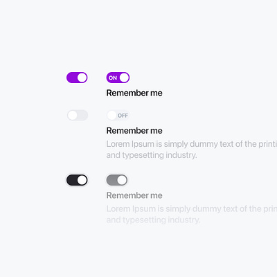 Toggles / Switches UI Component atoms autolayout button buttons components controls design design system figma switch toggle ui ui design ui kit user interface