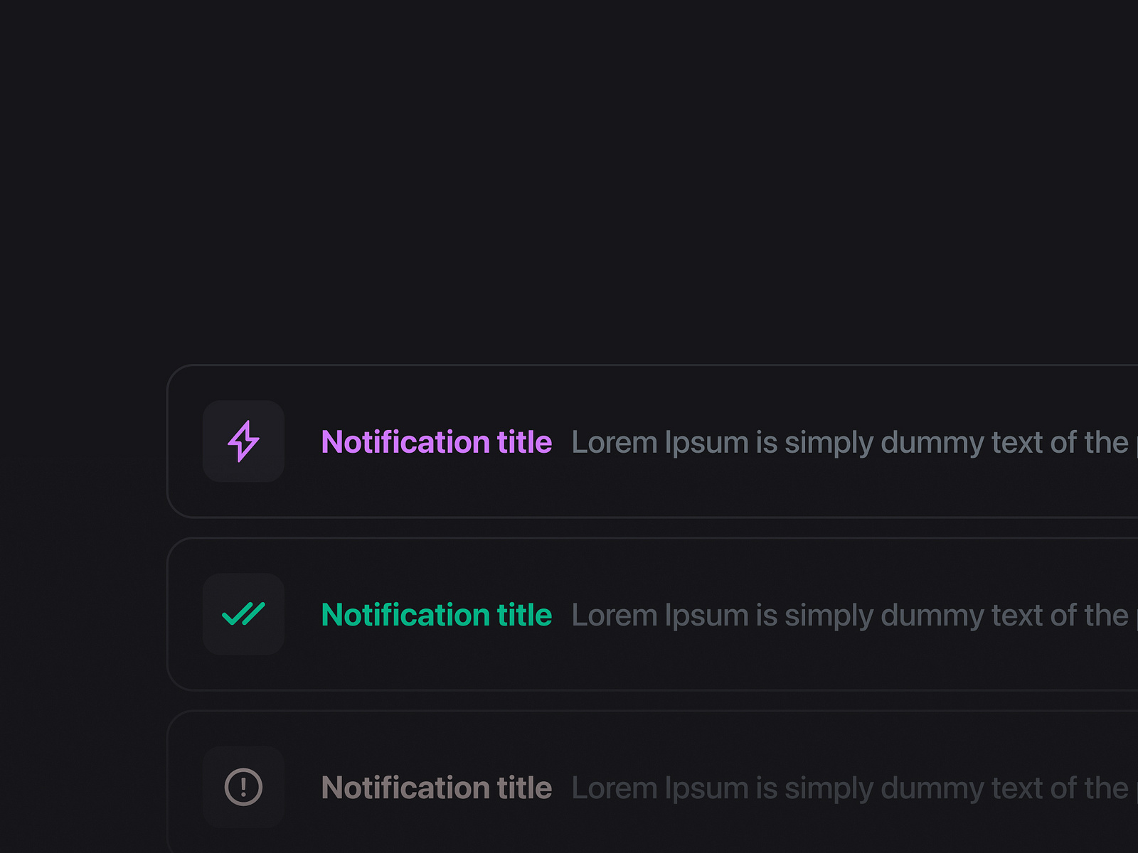 Alerts UI Component by Juan Buitrago on Dribbble