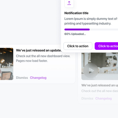 Notifications UI Component atoms autolayout components design design system figma ui ui design ui kit user interface