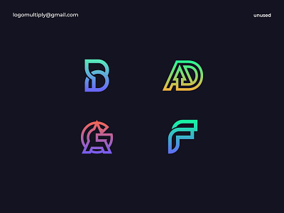 Letter mark logo ad ag alphabet b brand identity branding design f icon letter logo letter mark logo logo design logo icon logomultiply logos saas tech logo technology