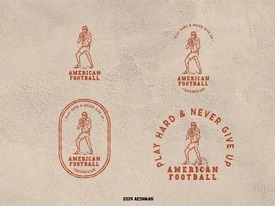 American Football Vintage Illustration graphic design illustration vintage