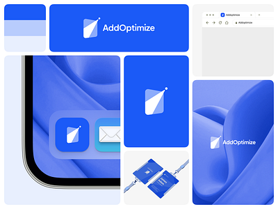 AddOptimize Brand Guidelines ads ai blue brand brand identity branding campaign logo logo concept marketing minimalist modern modern logo optimize saas social media starup logo tech