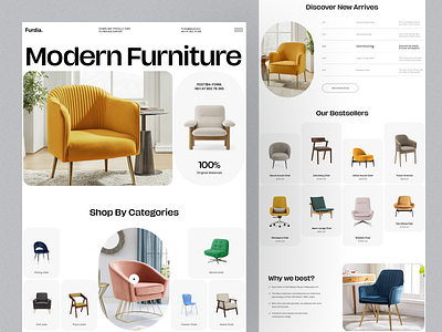 Furniture Website clean commerce ecommerce furniture homepage landingpage onlineshop shop ui ux web webdesign