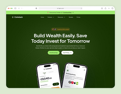 Investment Landing Page fintech fintech website investment landing page ui