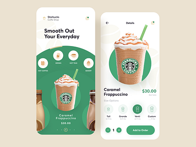 Coffee Shop Mobile App app appdesign coffeeshopapp design ecommerceapp foodapp minimal mobileapp onlineshopapp orix sajon shopapp ui ux