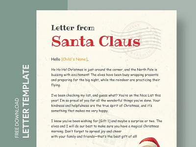 Letter from Santa christmas christmas letter docs free google docs templates free template free template google docs google google docs letter letters santa santa claus santa claus letter santa letter santa letter template template xmas letter