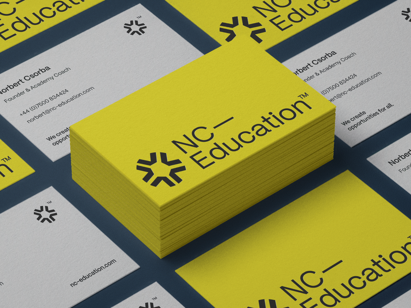 NC Education - Brand Identity billboard brand identity branding business card coaching education football id talent kids education logo poste sport events sports identity stationery design talent events uk uniko uniko studio visual identity