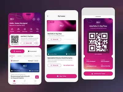Event Ticket Mobile App casestudy concert design event interaction design ticket ui ux
