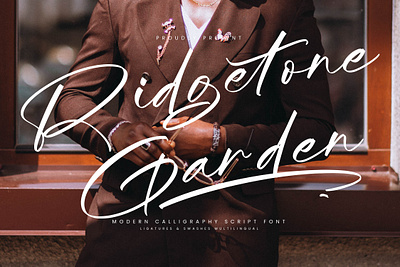 Ridgetone Garden - Modern Calligraphy Script Font style