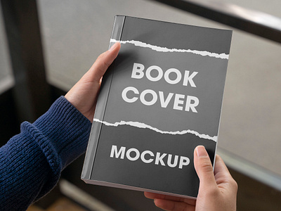 Book Cover Mockup book bookcover branding design graphic design gray hand logo mockup