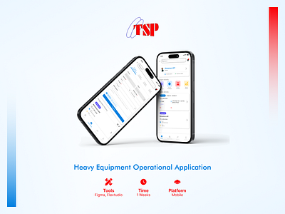 Heavy Equipment Operational Application figma ui ui design usability ux design