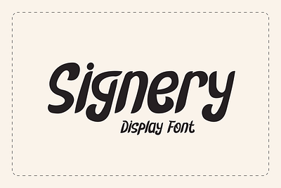 Signery – Display Font brand identity branding classic font display font font poster retro youtube