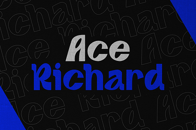 Ace Richard – Display Font brand identity children display font font gaming modern movie poster typeface vintage youtube