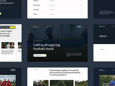 NC Education - Website Interactions coaching custom website education football website innovative website kids sports education micro interactions modern motion graphics sports ui uniko uniko studio web design website animation website design website interactions