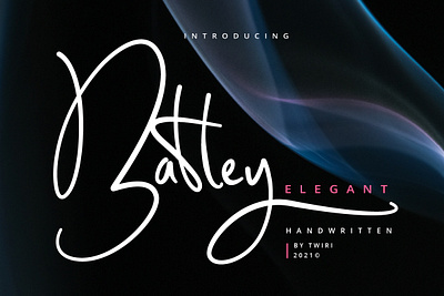 Batley Elegant Handwritten app branding card design display fashion font graphic design logo luxury magazine cover minimal modern natural poster quote script tipografi typography ui