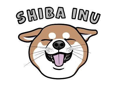 Happy Shiba Inu with Big Smile animal animal character animal illustration art cartoon comic cute dog dog illustration doge hand drawn hand lettering happy illustration kawaii pet puppy shiba shiba inu smile