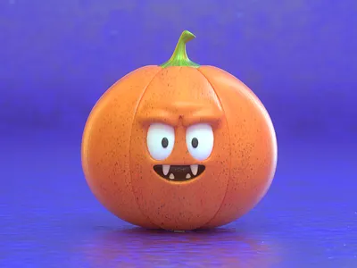 Pumpkin 3d art c4d calabaza character design devil halloween illustration pumpkin render vago3d