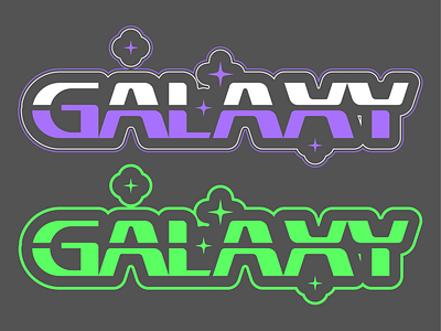 Galaxy Y2K 2000 2000s ae branding galaxy graphic design hand lettering lettering logo logotype sticker type y2k